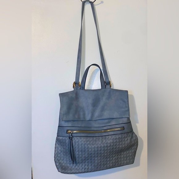 Blue Woven Leather Backpack - Picture 5 of 10